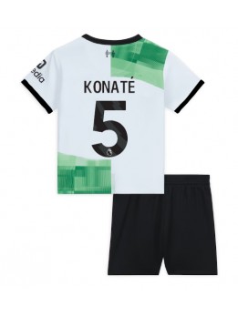 Liverpool Ibrahima Konate #5 Auswärts Trikotsatz für Kinder 2023-24 Kurzarm (+ Kurze Hosen)